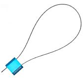 Силовая номерная пломба ЗПУ Трос 2,5 250 мм 1000 штук