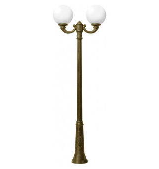 Столб фонарный уличный фонарь RICU OFIR / GLOBE 300 2L ант. бронза