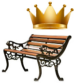 Скамейка скамья лавочка лавка парковая садовая Mantella King 1.5 метра