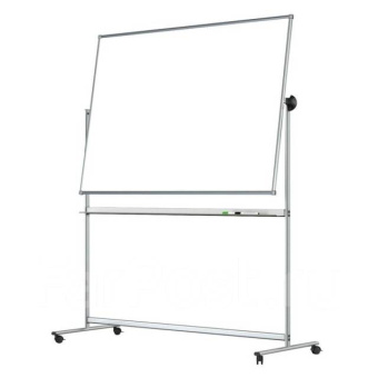 Маркерная магнитная доска на подставке, 120х80 см, двусторонняя